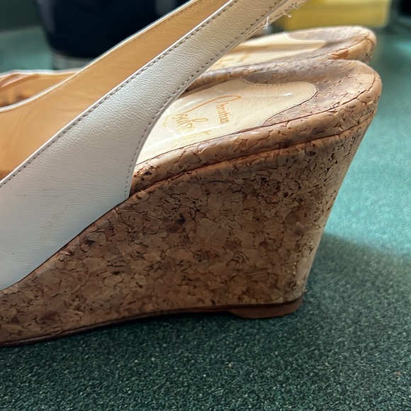 Christian Louboutin Cork Wedge Heels 38 - Picture 10 of 11
